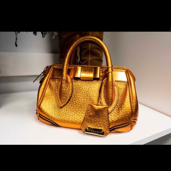 Burberry metallic clementine handbag - Picture 3 of 17